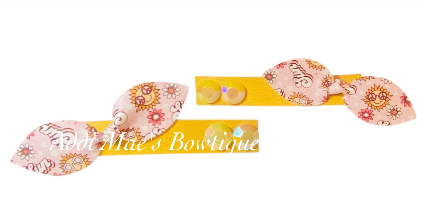 Retro Suns Mini Top Knot Alligator Clip Set