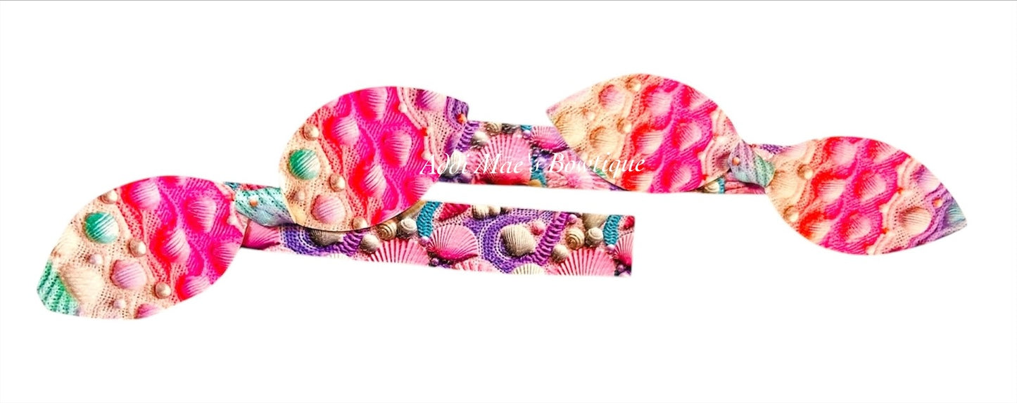 Seashells Mini Top Knot Alligator Clip Set