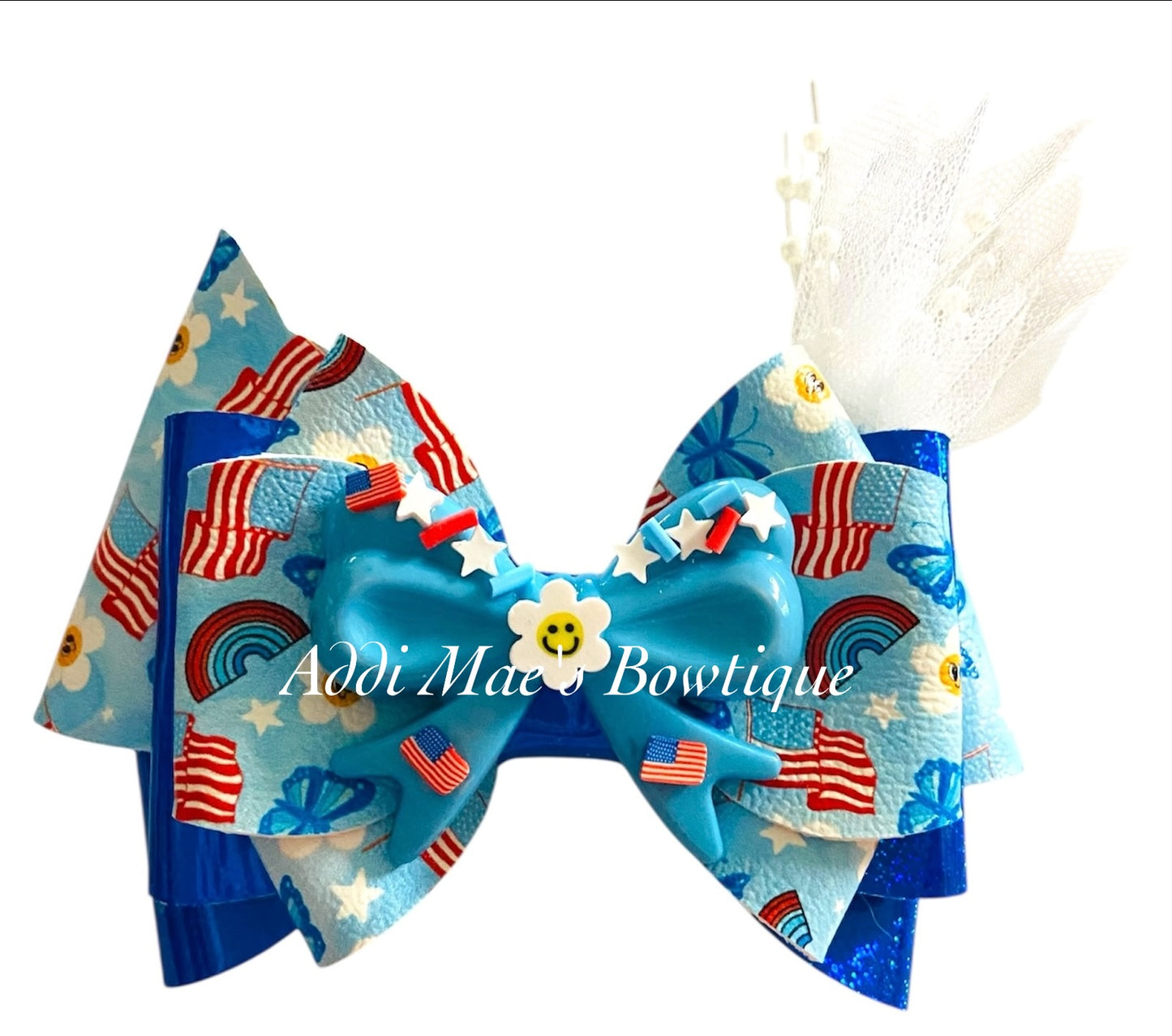 Patriotic Vibes 4th of July Bow