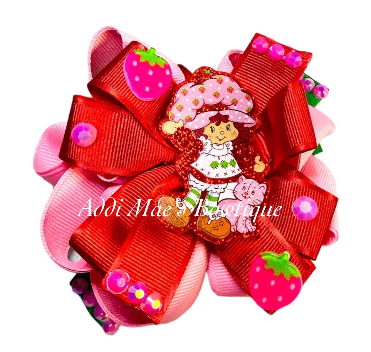Strawberry Girl Ribbon Bow