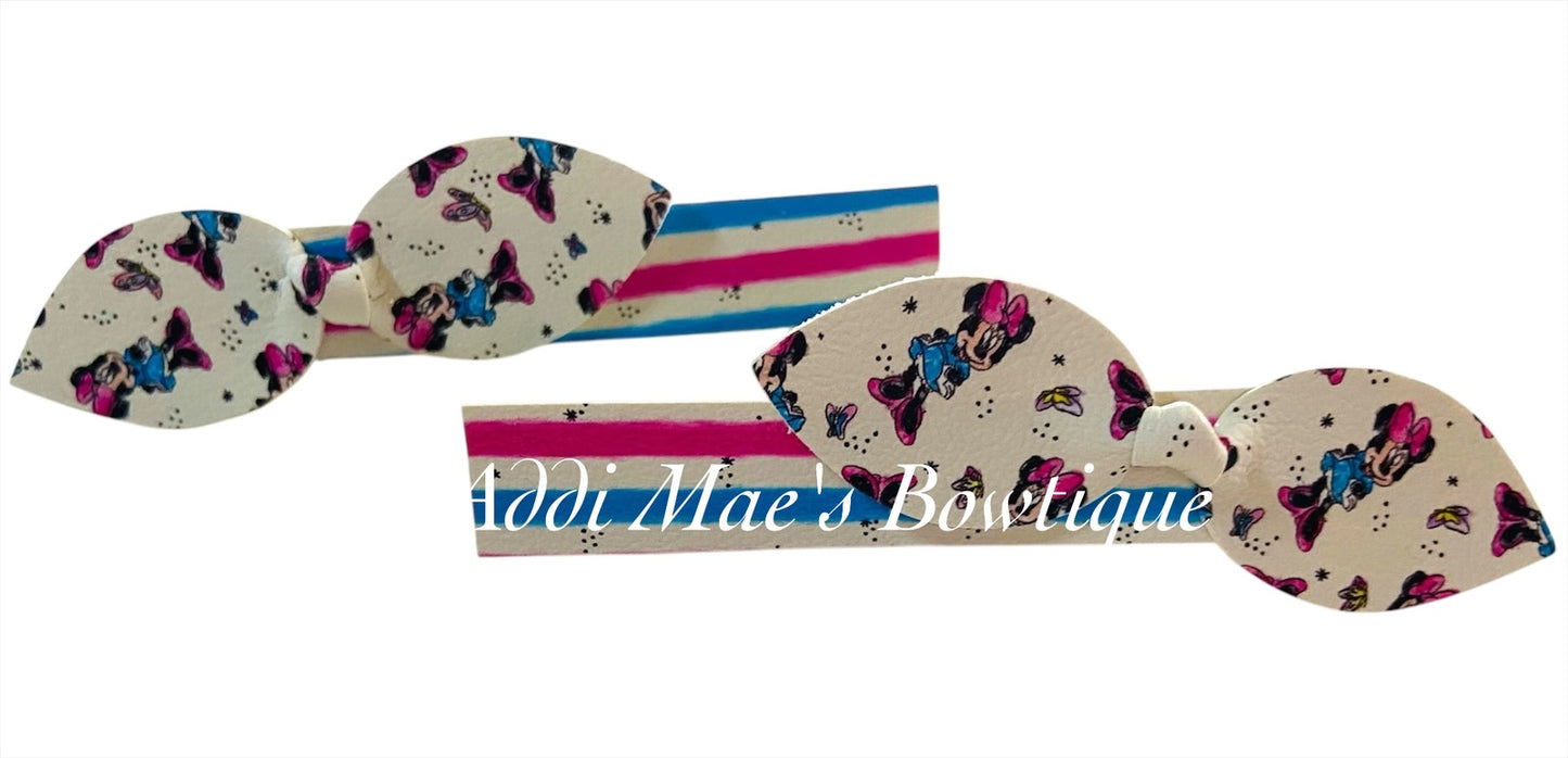 Miss Mouse Mini Top Knot Alligator Clip Set