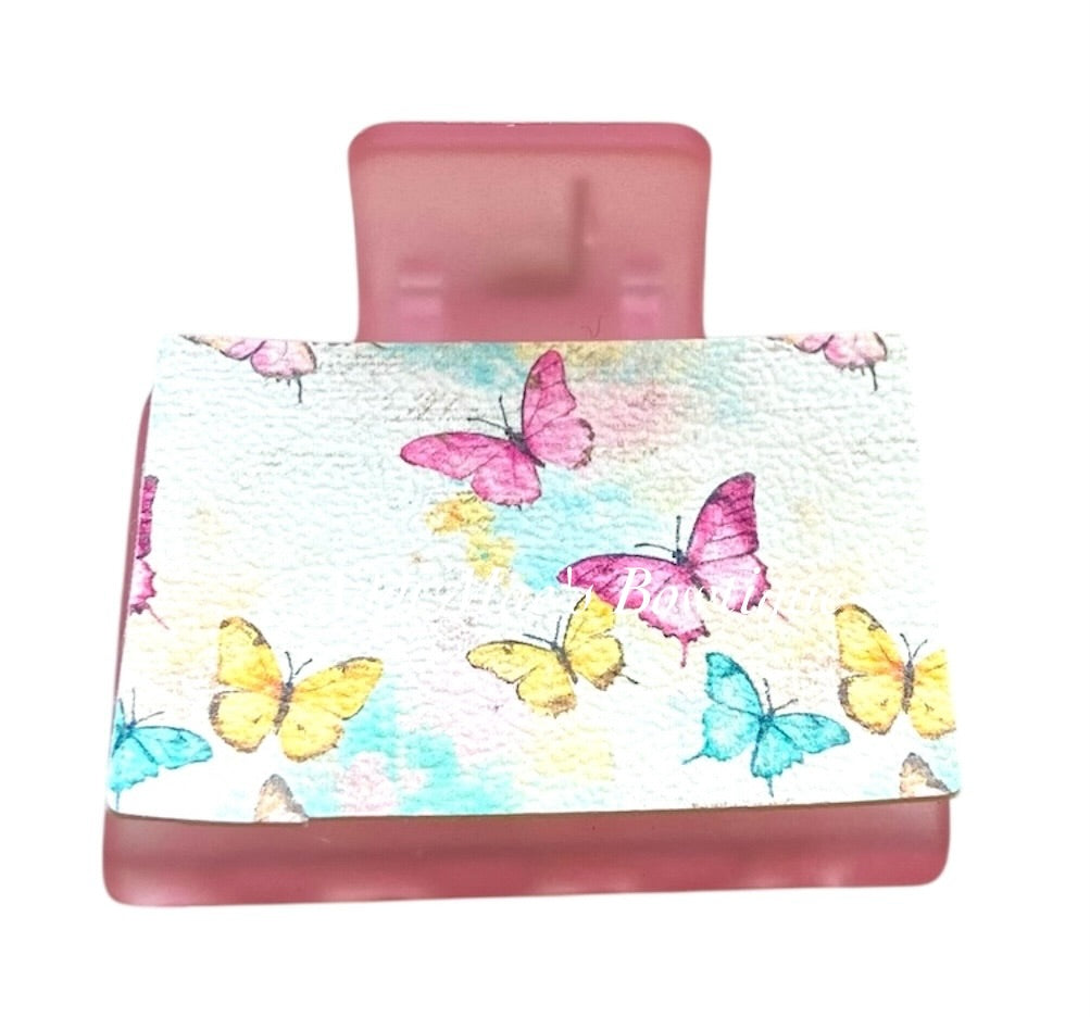 Pastel Butterflies Small Claw Clip