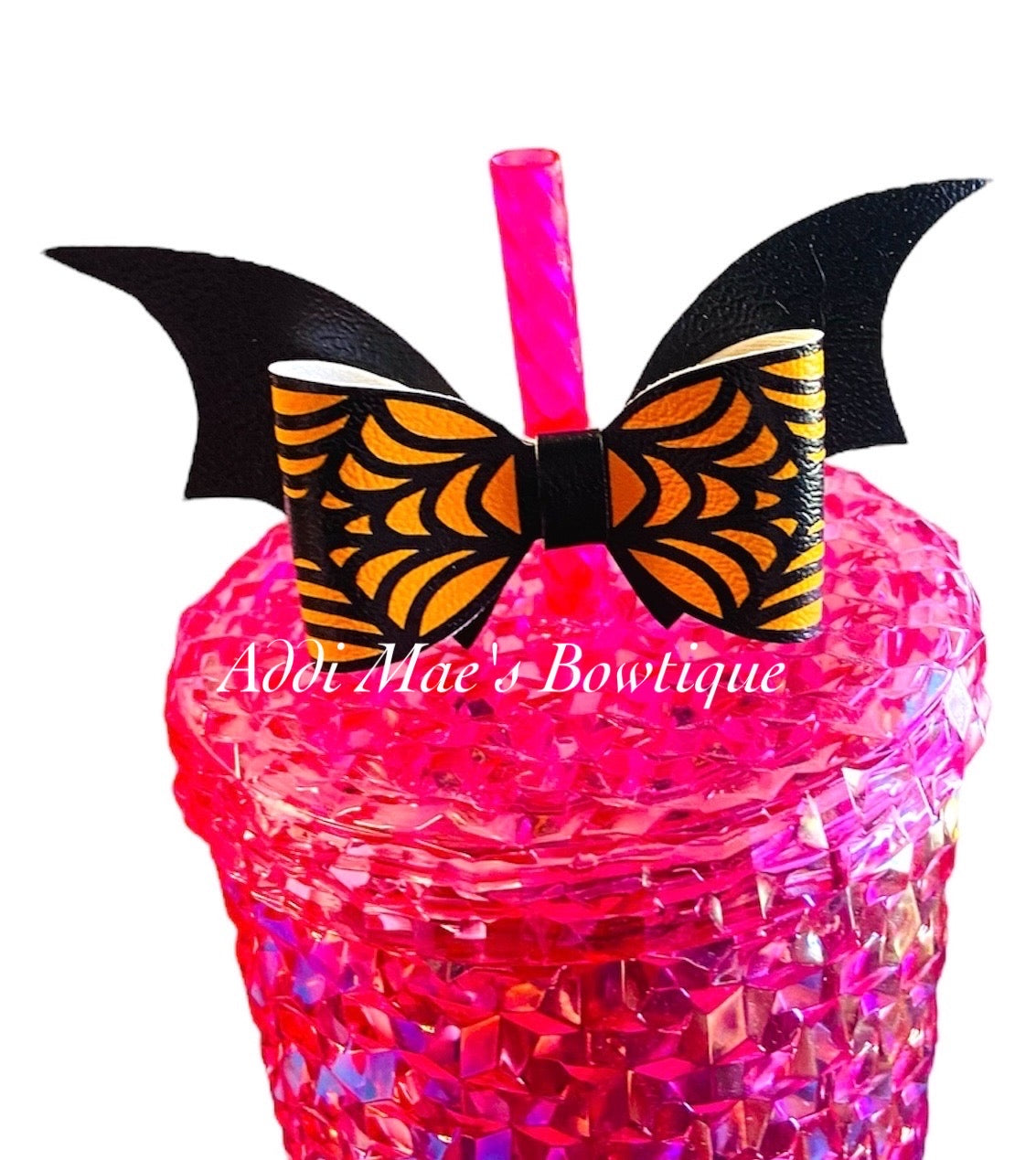 Bat Wings Halloween Straw Topper