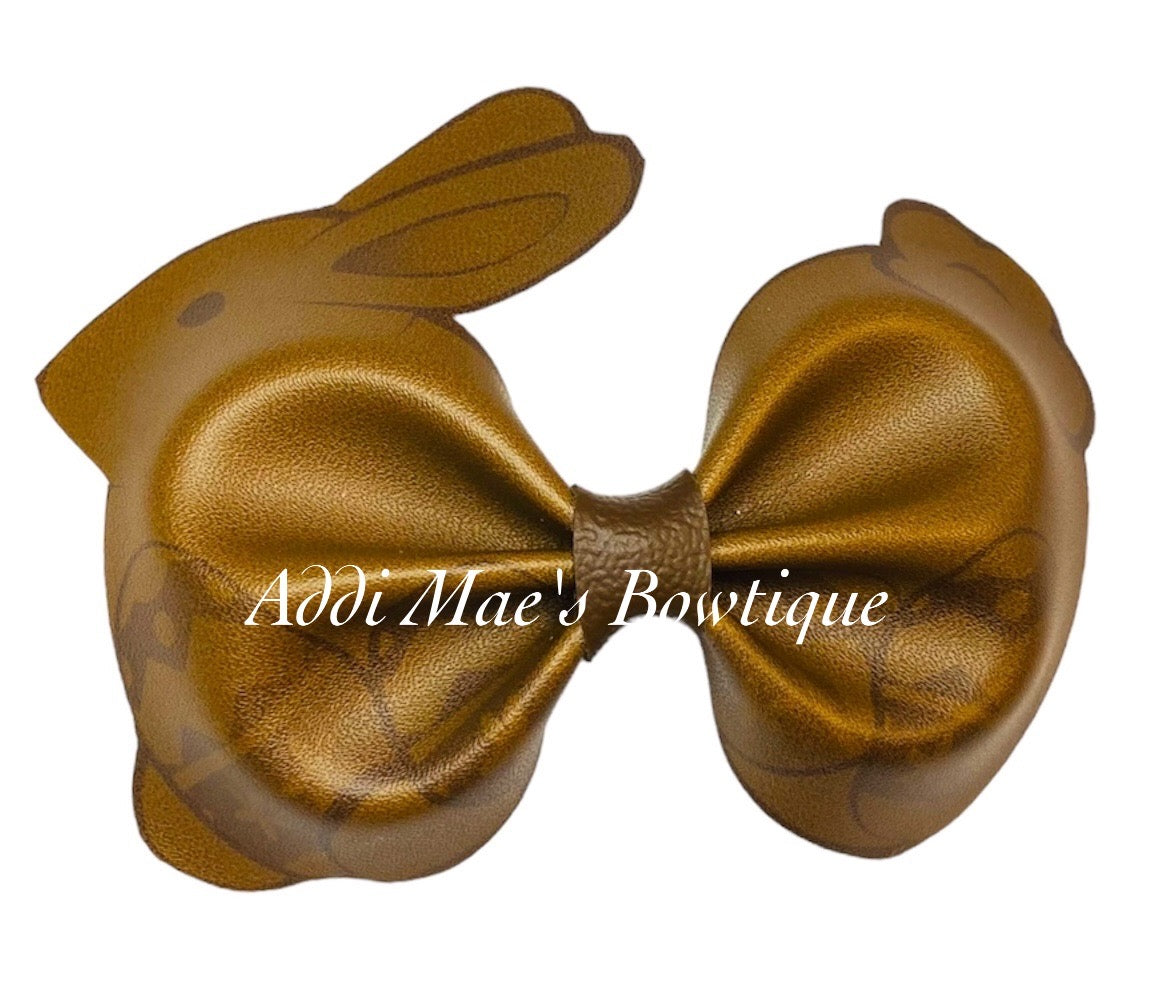 Chocolate Bunny 3” Bow