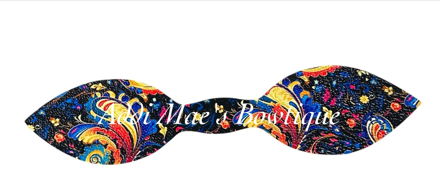 Paisley Swirls Top Knot Pony / Clip