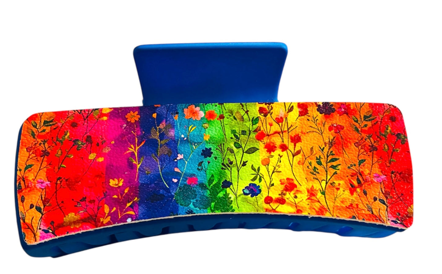 Rainbow Wild Flowers XL Claw Clip