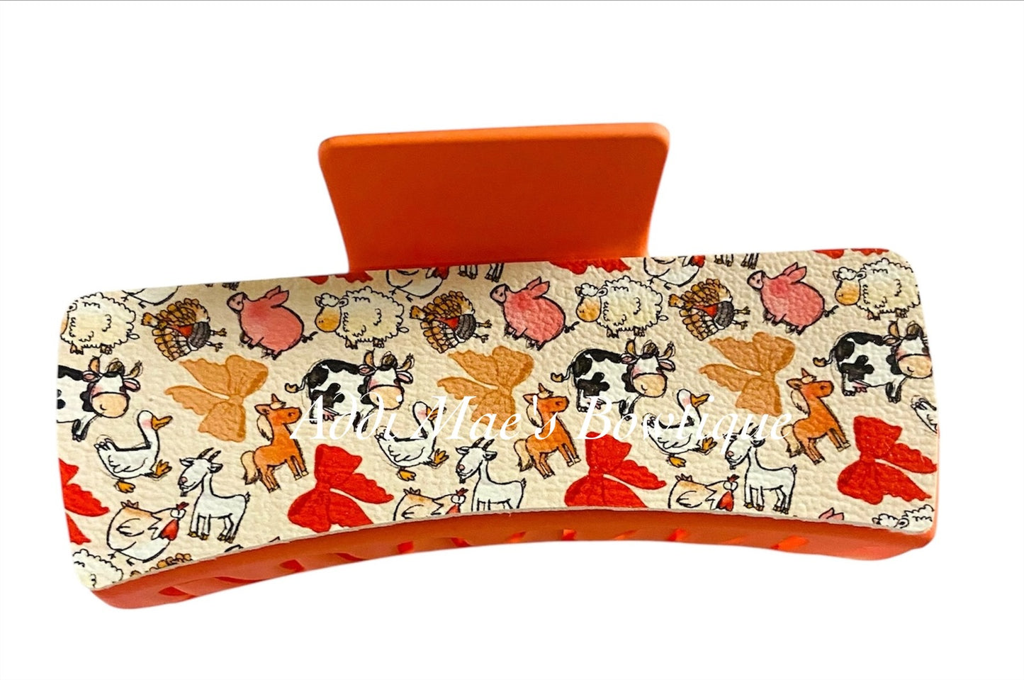 Farm Animals & Bows XL Claw Clip
