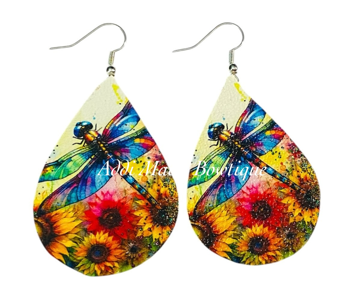 Bright DragonFly Dangle Earrings