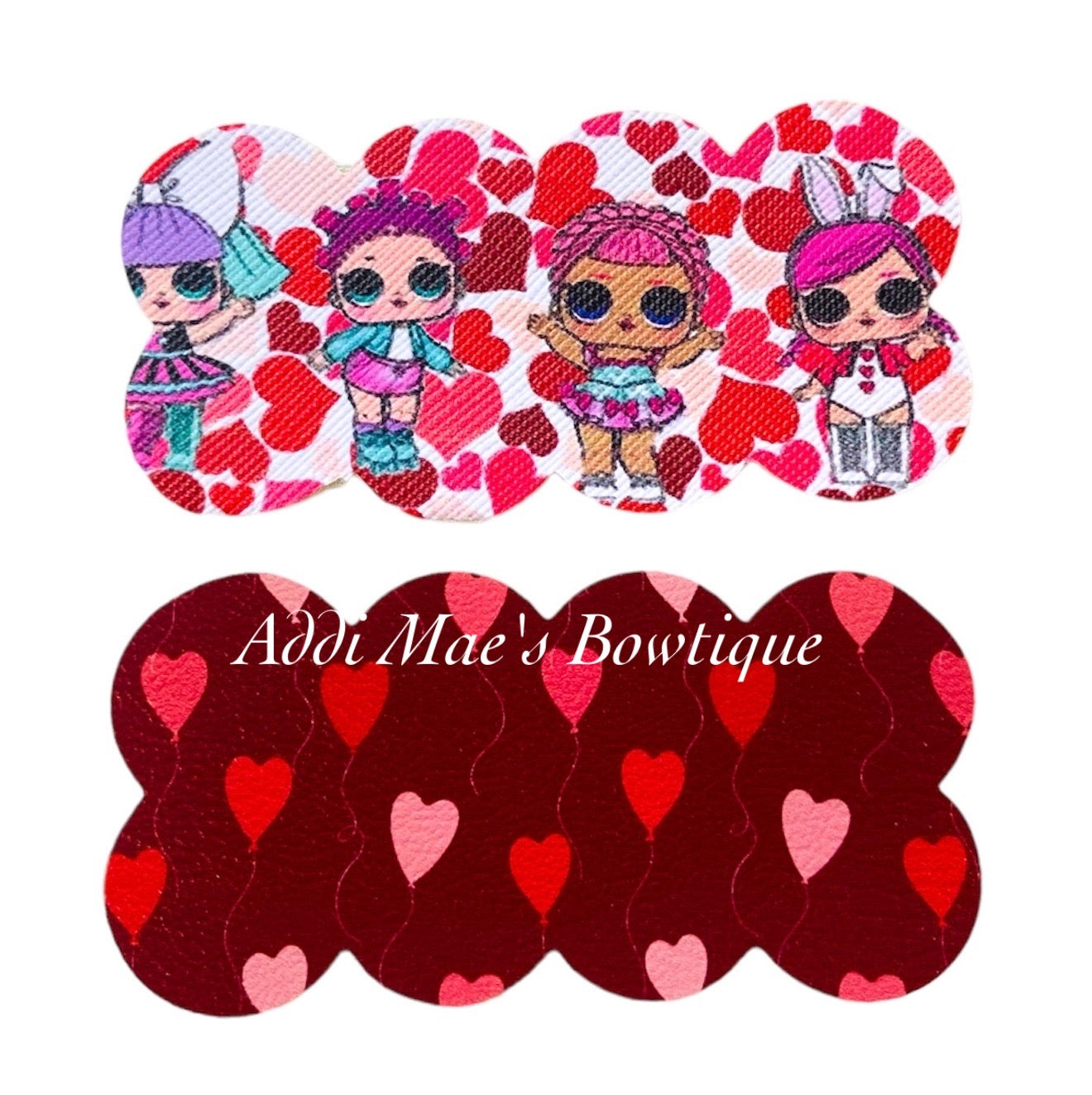 Valentines Heart Girl Dolls Love Snap Clip Set