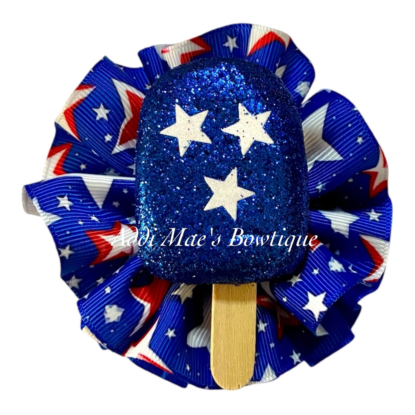 Patriotic Popsicles 4th of July Ruffle Bow