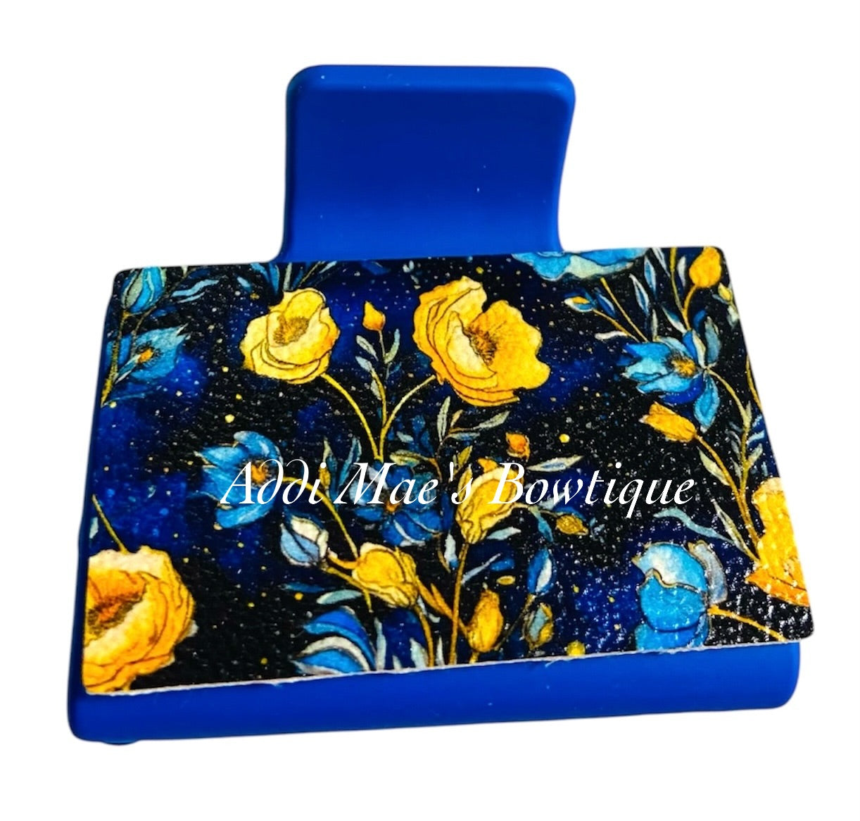 Starry Night Flowers Small Claw Clip