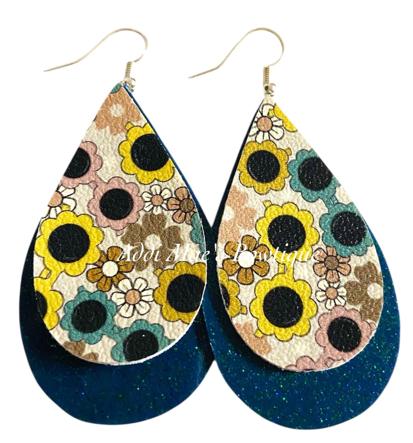 Summer Sunny Glasses Stacked Tear Drop Earring Set