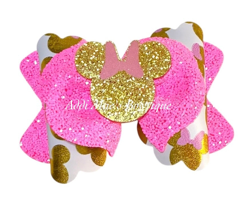 Miss Mouse Gold Bow
