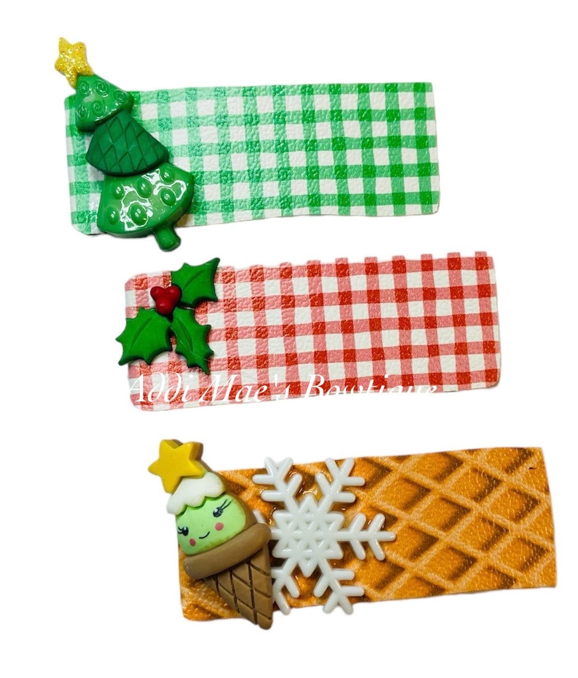Christmas Ice Cream Snap Clip Set