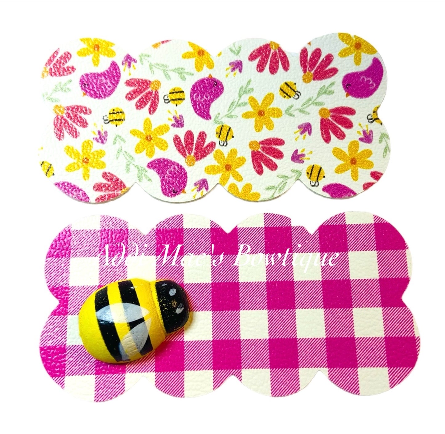 Pink Birds Yellow Flowers Snap Clip Set