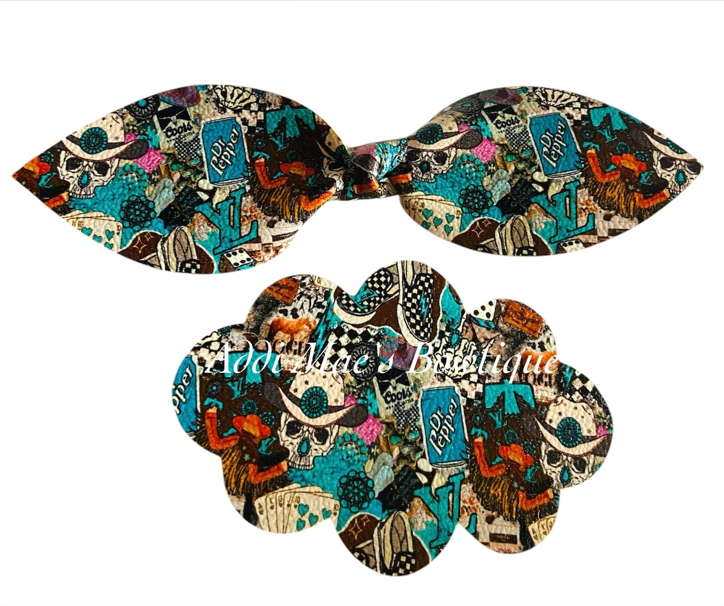 Pop Culture Teal Top Knot Clip & 3” Snap Clip Set