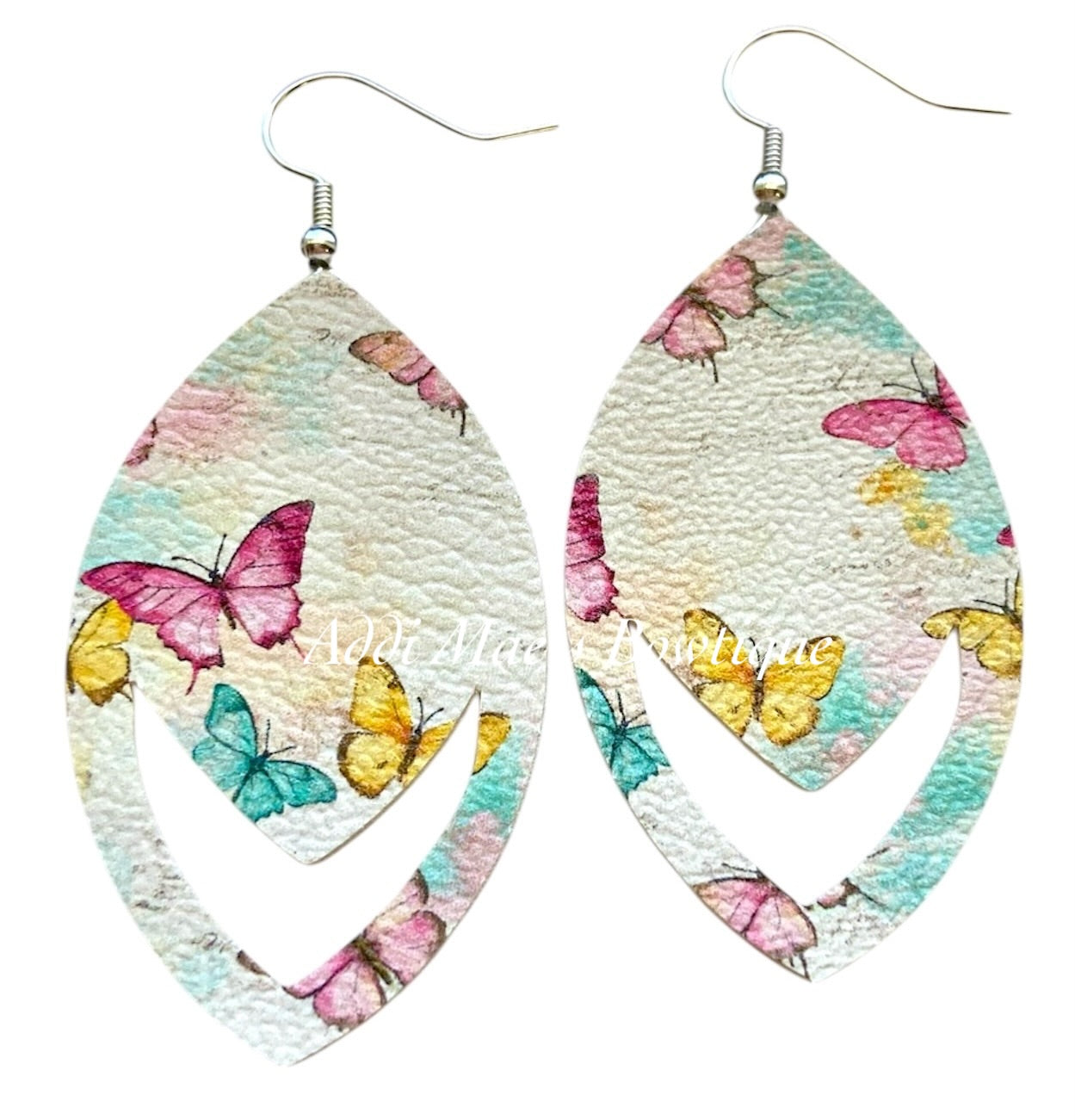 Pastel Butterflies Dangle Earrings