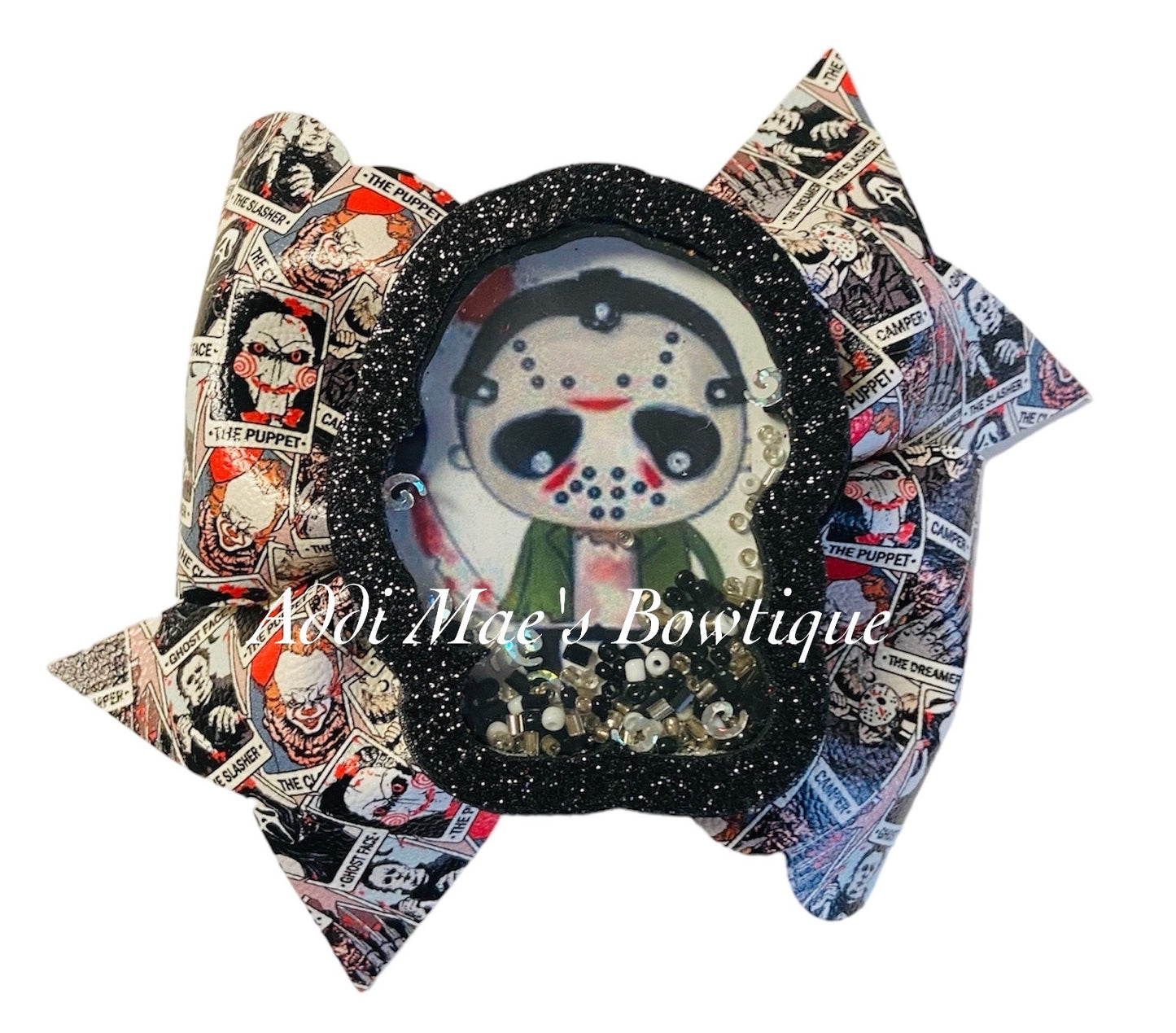 Hockey Mask Killer Halloween Shaker Bow