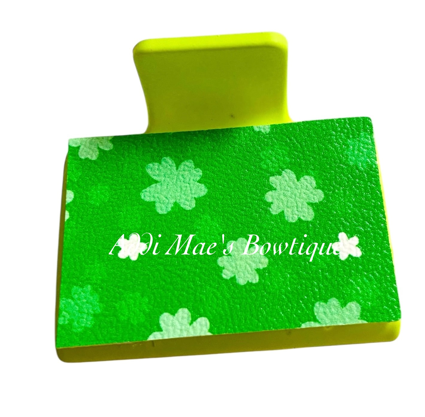 Bright Green Clovers St Patrick’s Day Small Claw Clip
