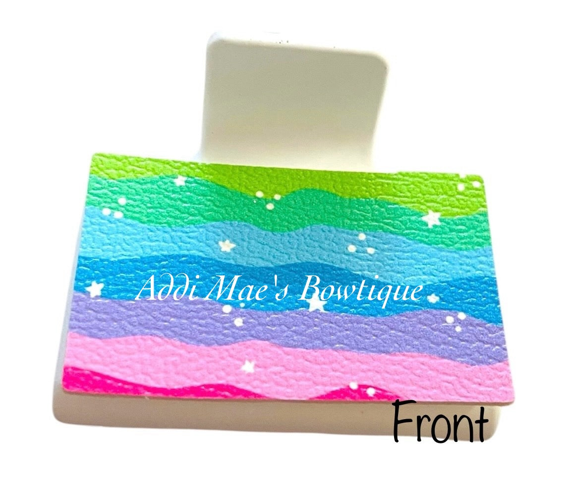 Bright Rainbow Small Claw Clip