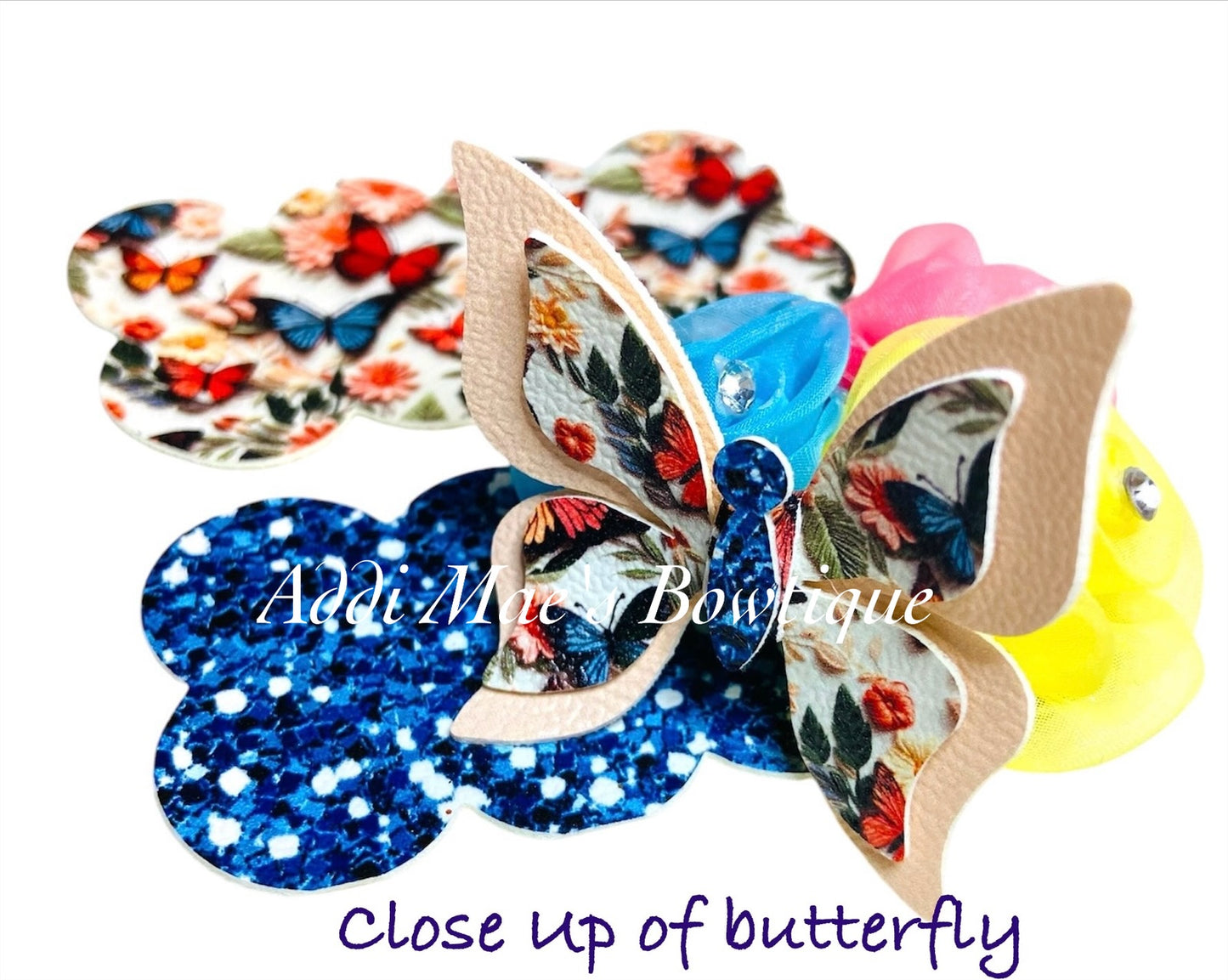 Peachy Rust Butterfly Snap Clip Set