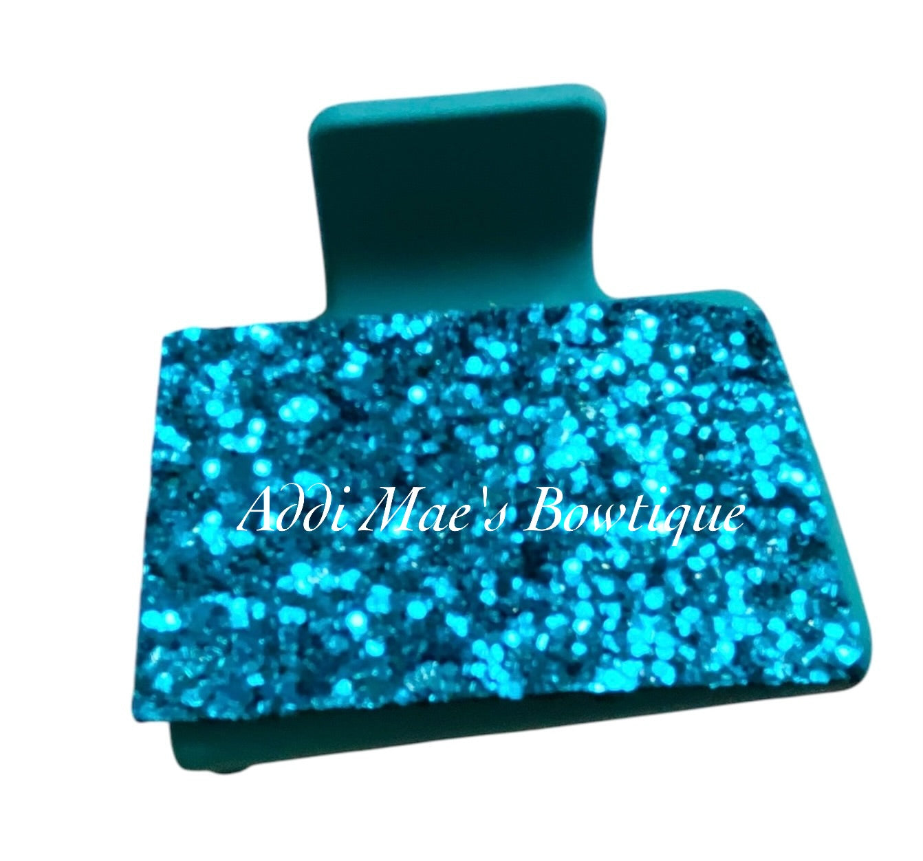 Aquamarine Glitter Small Claw Clip