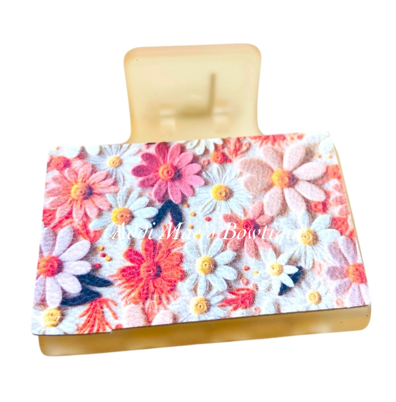 Peachy Daisy Small Claw Clip