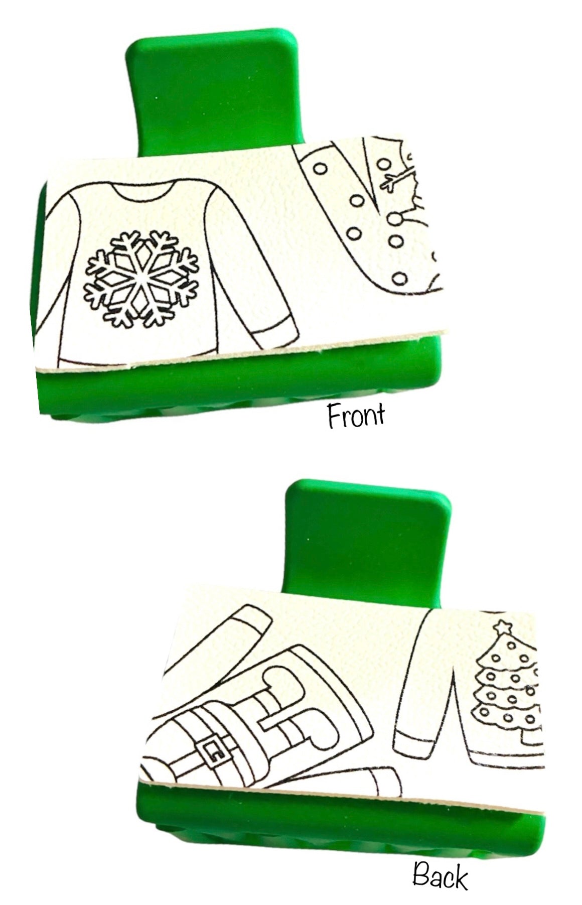 Color Me Ugly Christmas Sweater Claw Clip