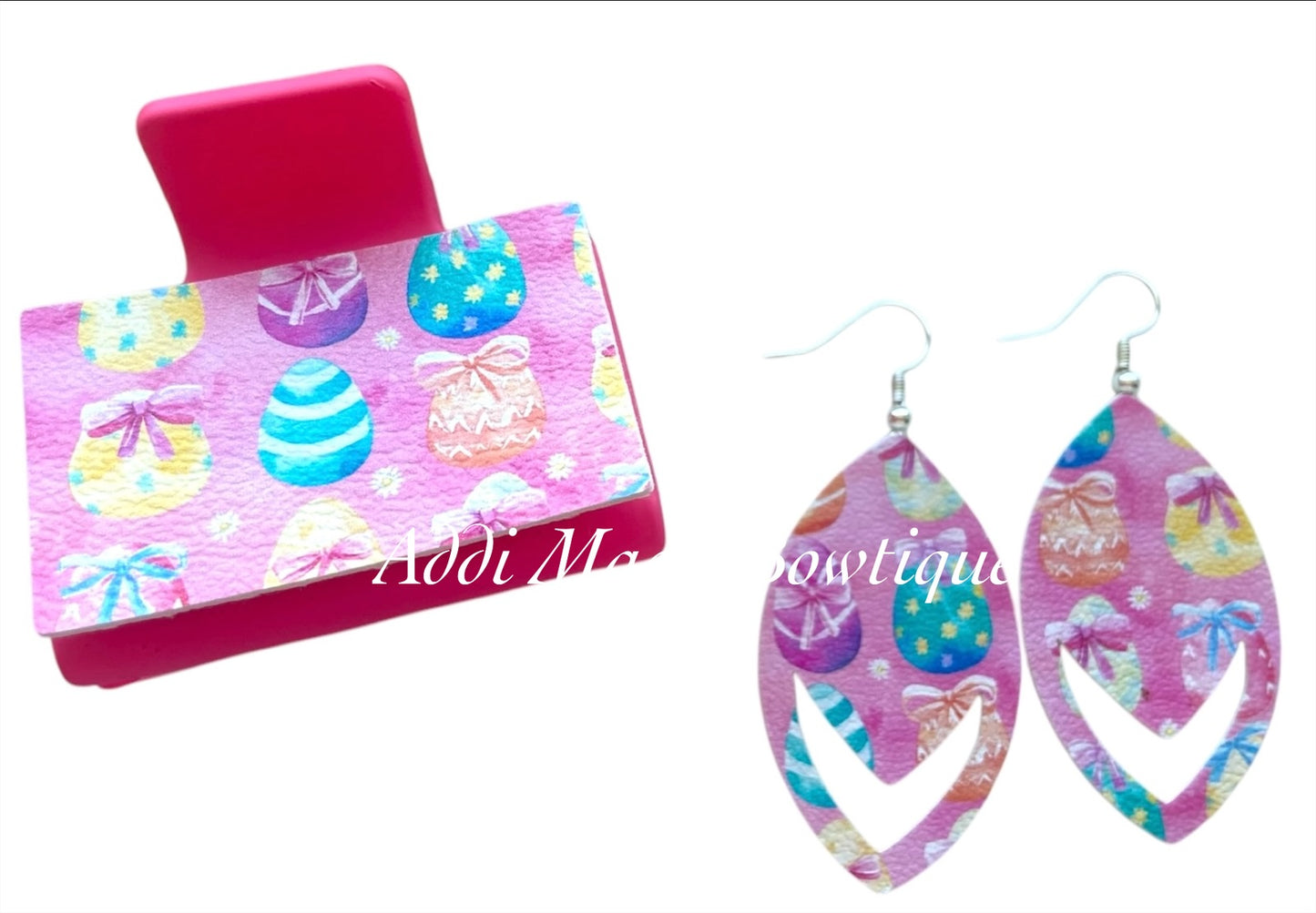 Bright Easter Eggs Small Claw Clip Earring Set