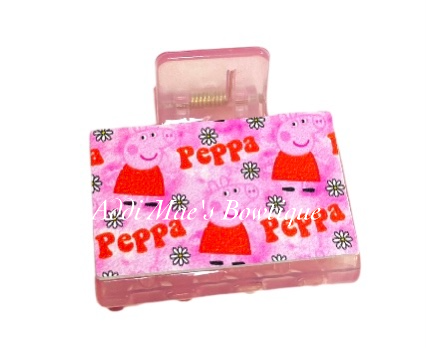 Pink Cartoon Pig Small Claw Clip