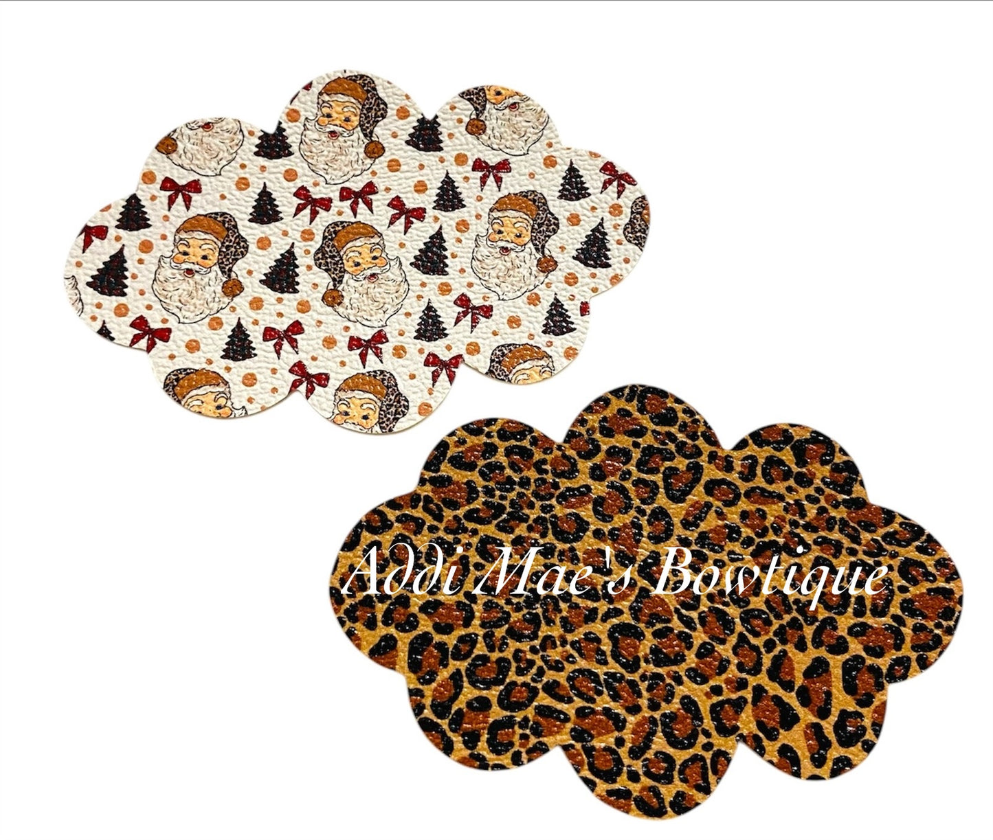 Leopard Santa Christmas Snap Clip Set