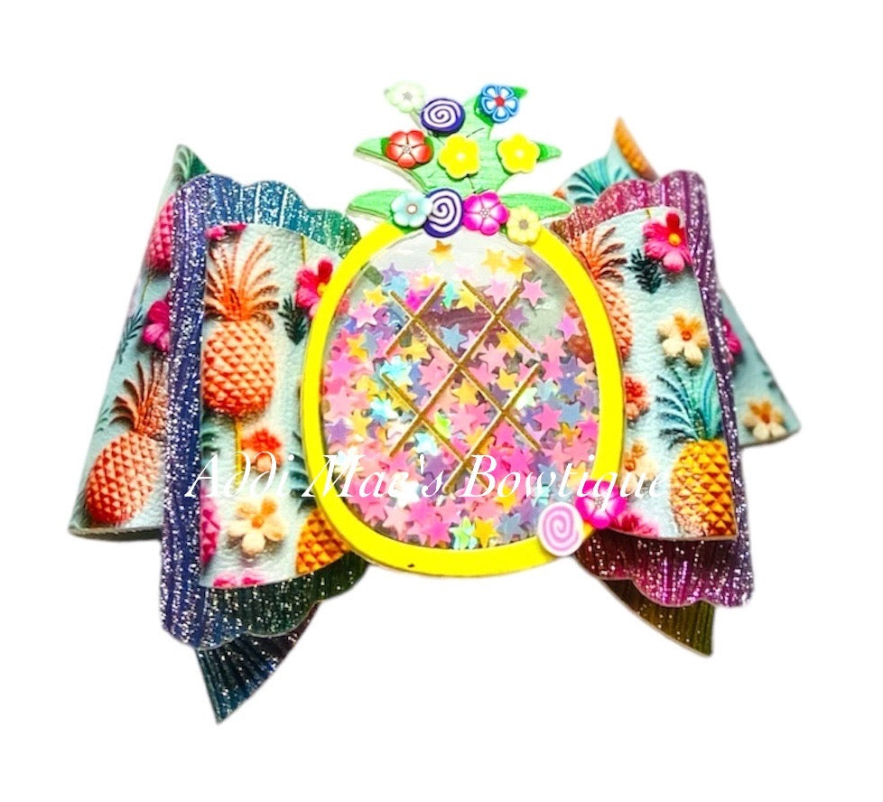 Pineapple Shaker Tropical Summer Fruit Bow