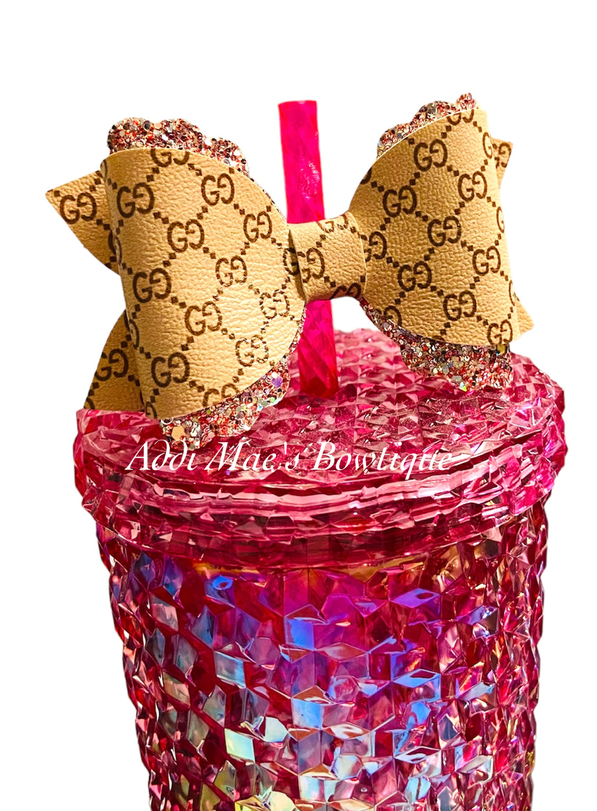 Faux Design Brand Straw Topper, Keychain ,Top KnotSet