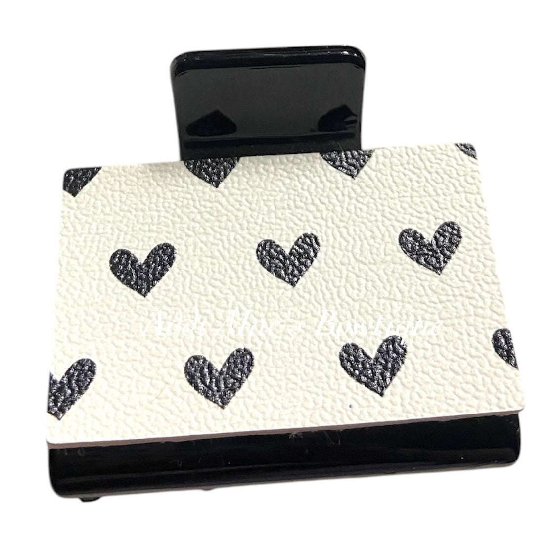 Black Hearts Small Claw Clip