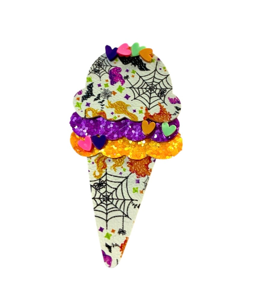 Witch Sisters Ice Cream Cone Clip