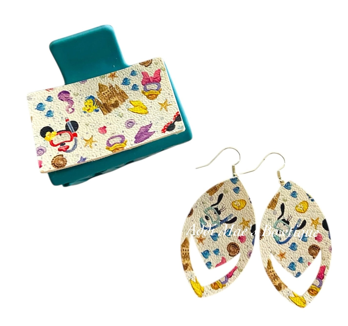 Scuba Mouse Friends Small Claw Clip Earring Set