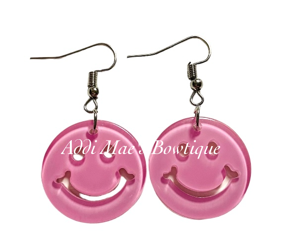 Smiley Face Dangle Earrings