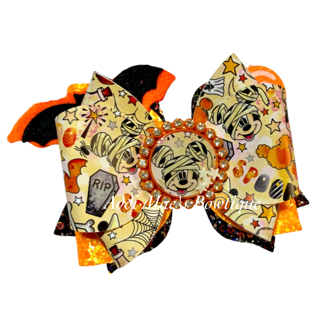 Spooky Mouse Halloween Bow