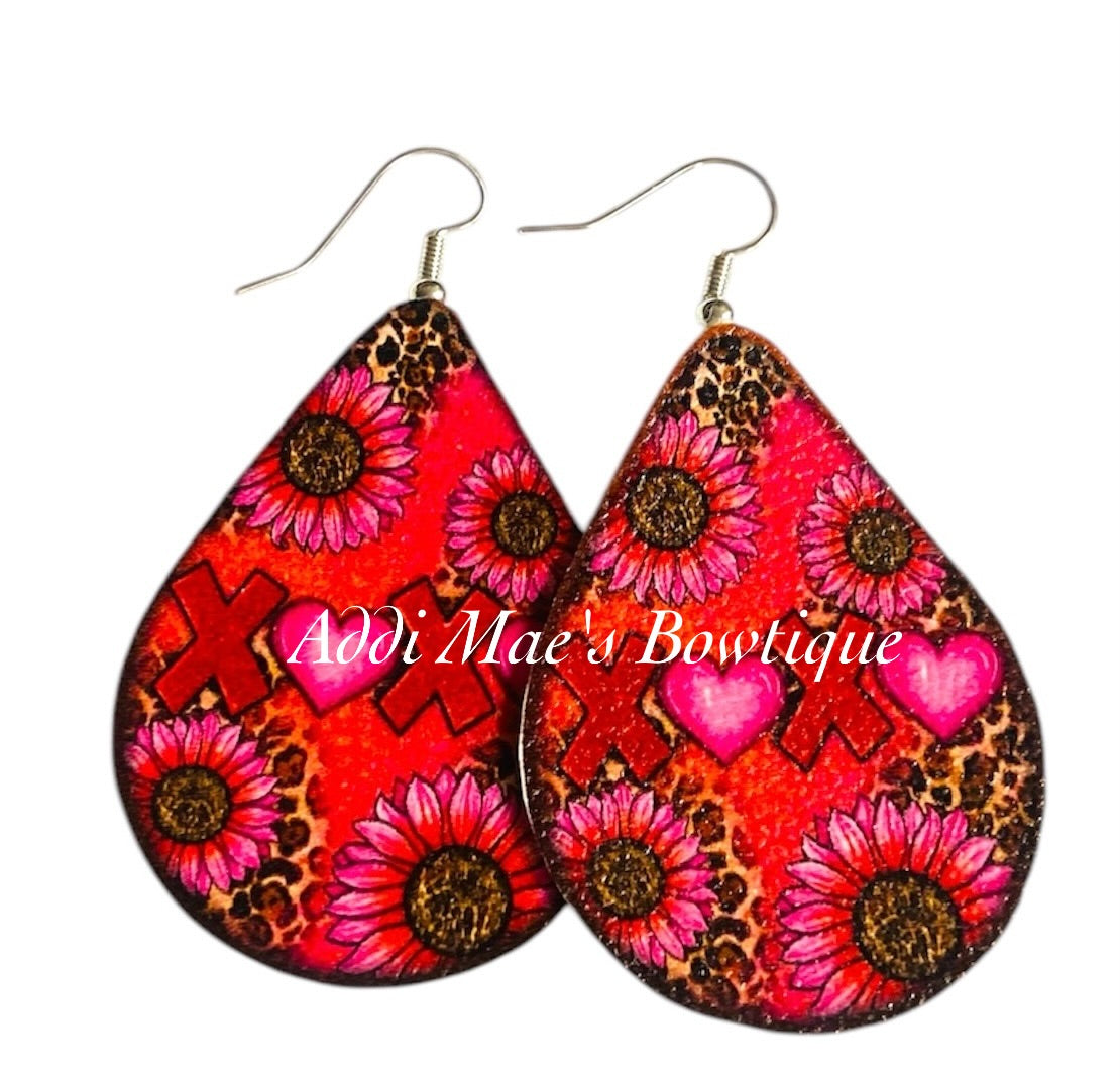 XOXO Valentines Dangle Earrings