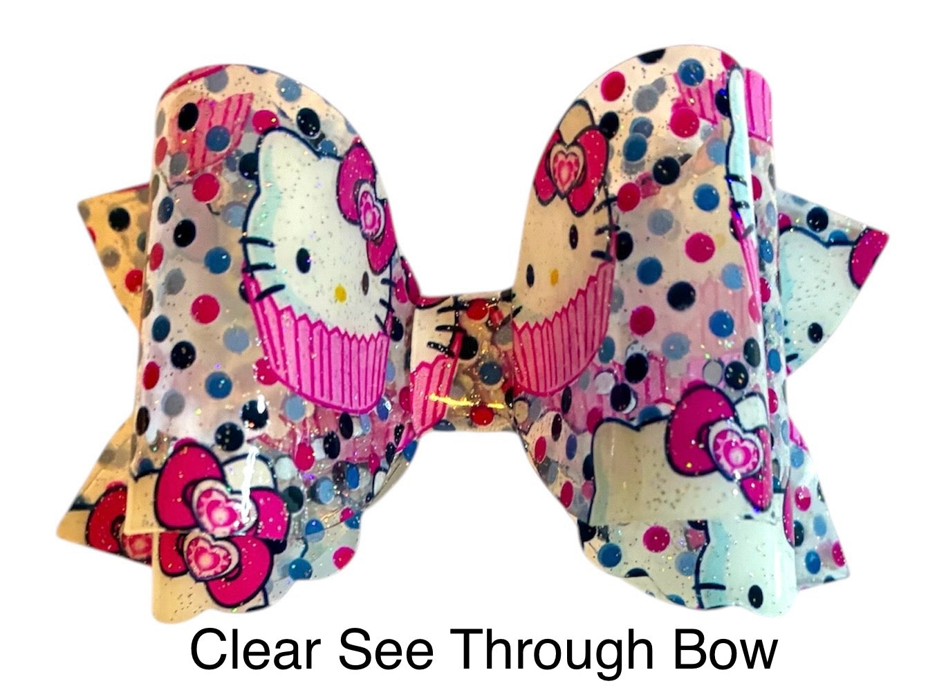 Kitty Cupcake See Through Bow