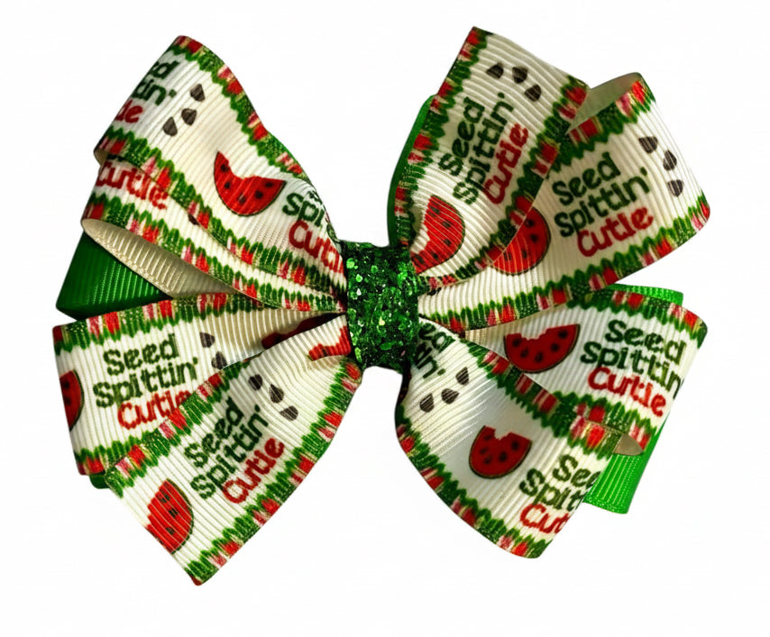 Watermelon Ribbon Bow