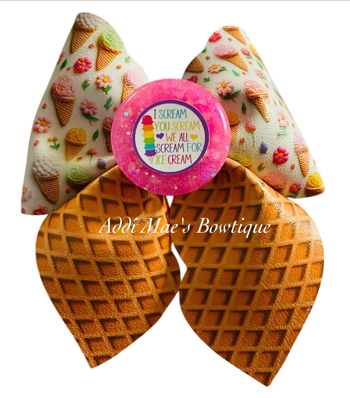 Ice Cream Cones Bow