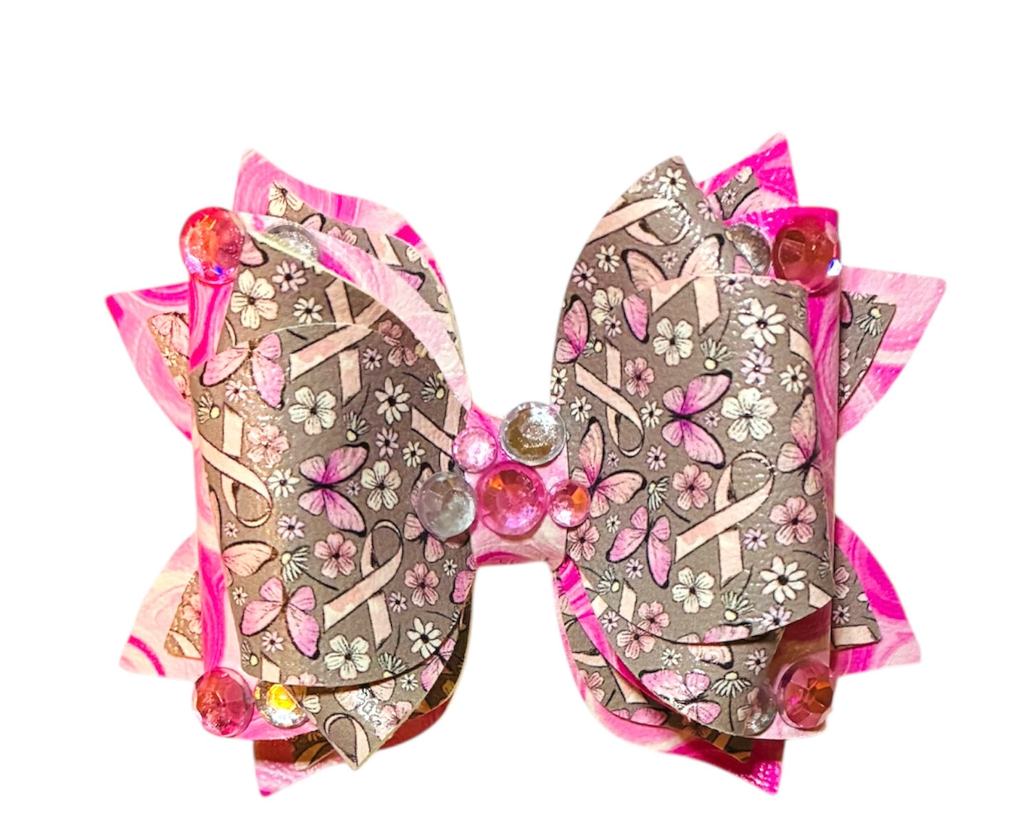 Breast Cancer Awareness Butterflies Straw Topper