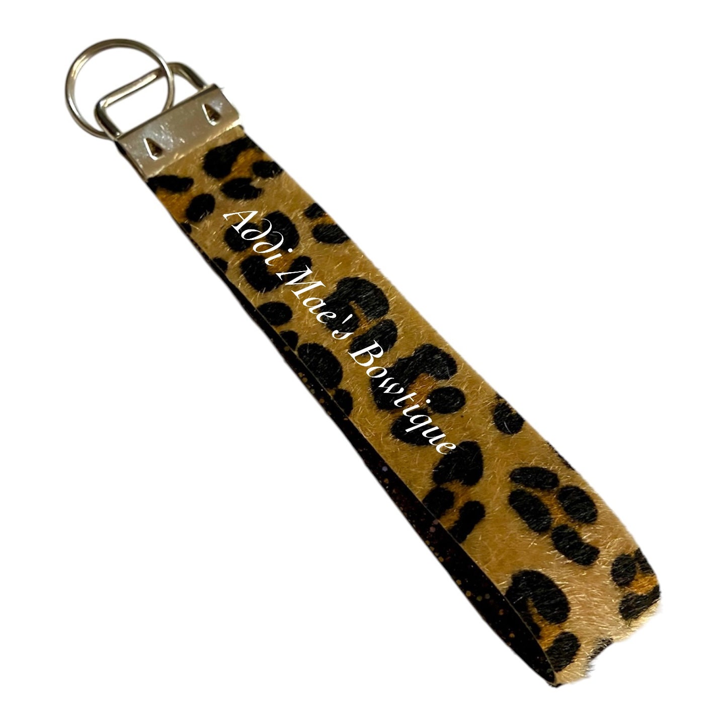 Leopard Double Sided Wristlet Keychain