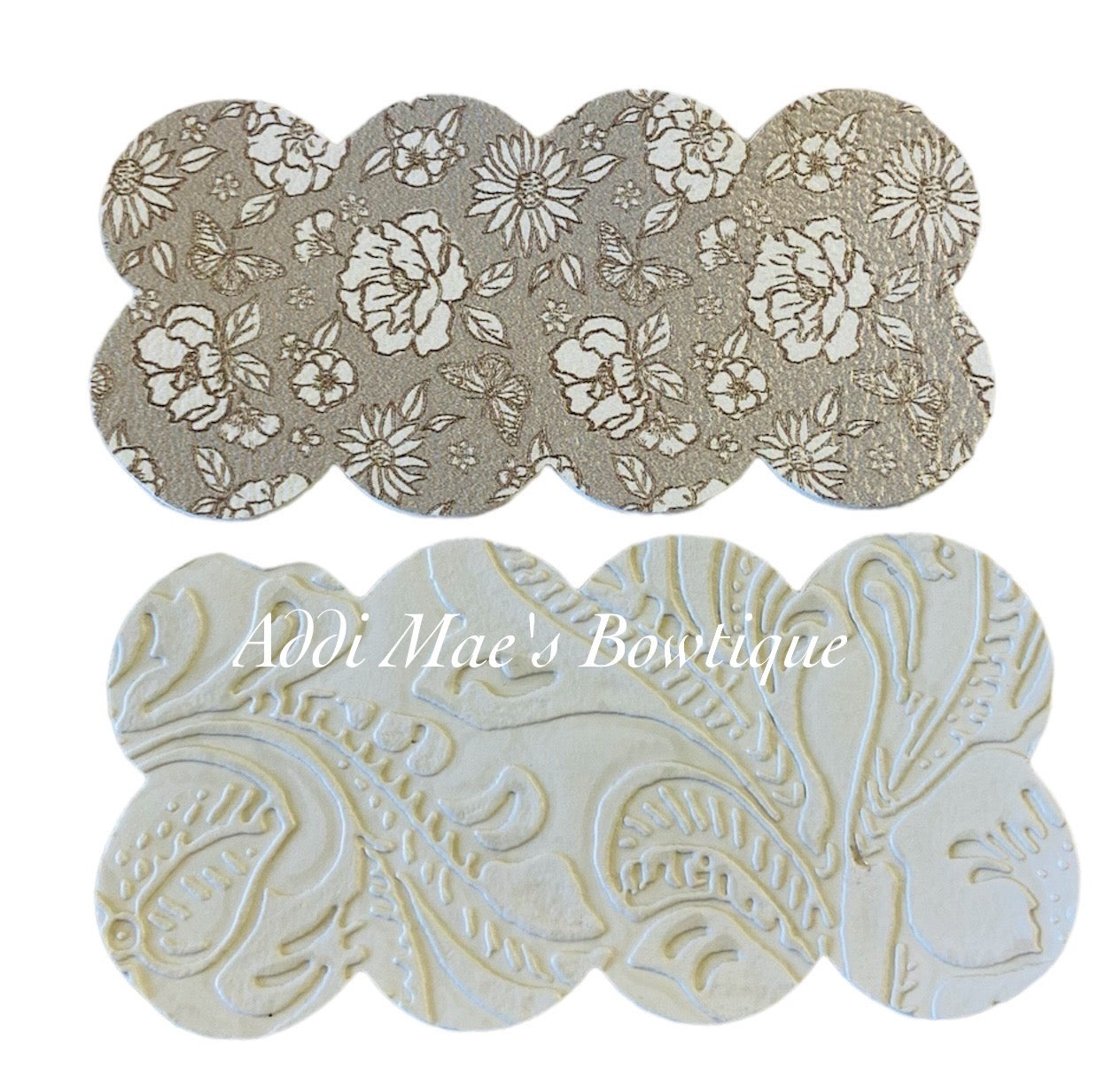 Vintage Floral Embossed Snap Clip Set