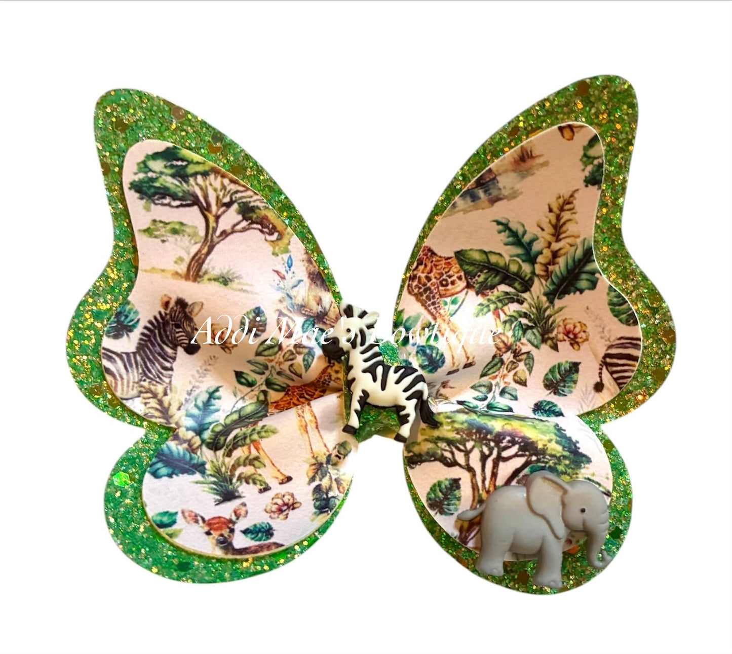 Zoo Animals Butterfly Bow
