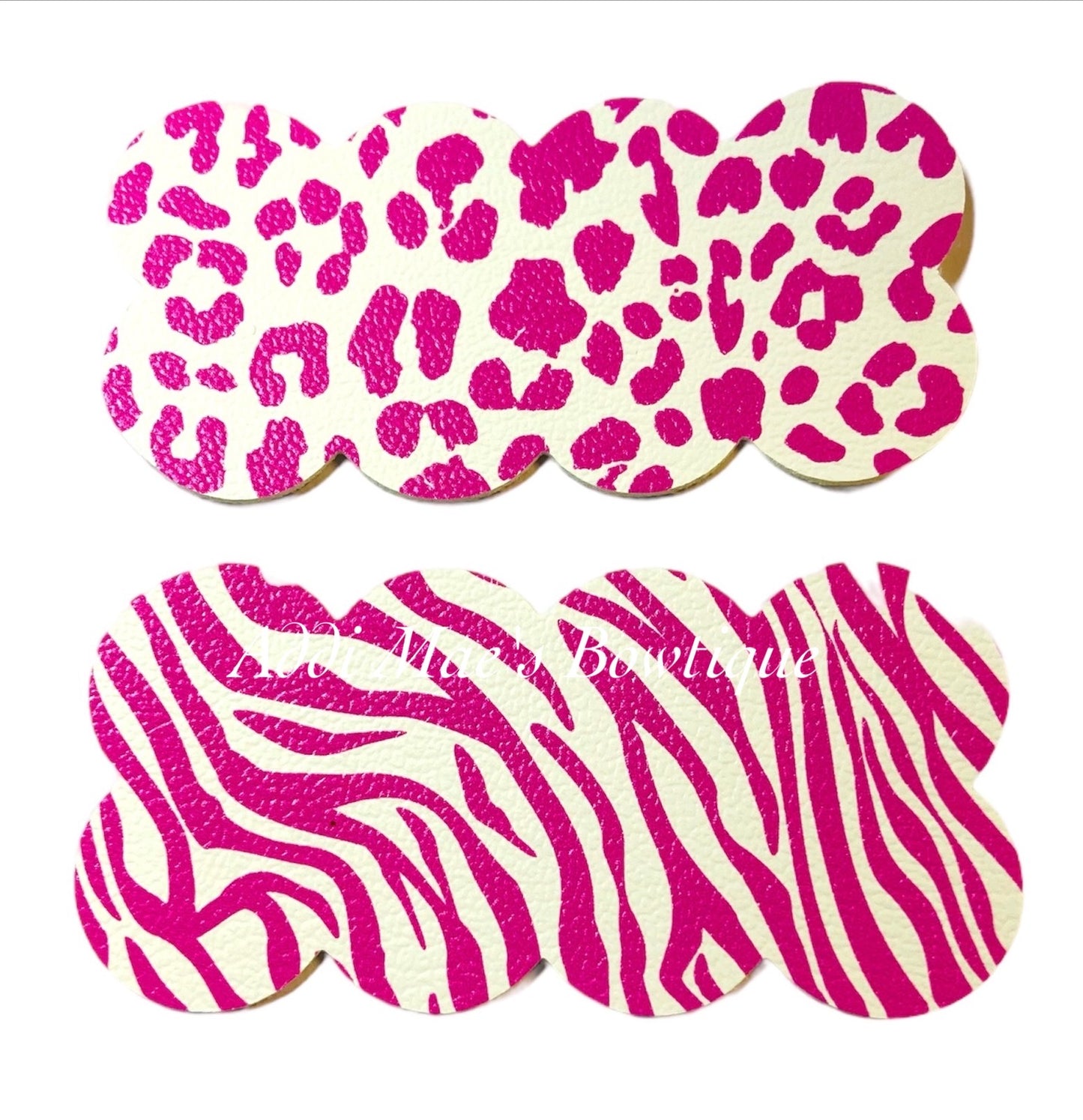 Pink Zebra Cheetah Animal Print Snap Clip Set