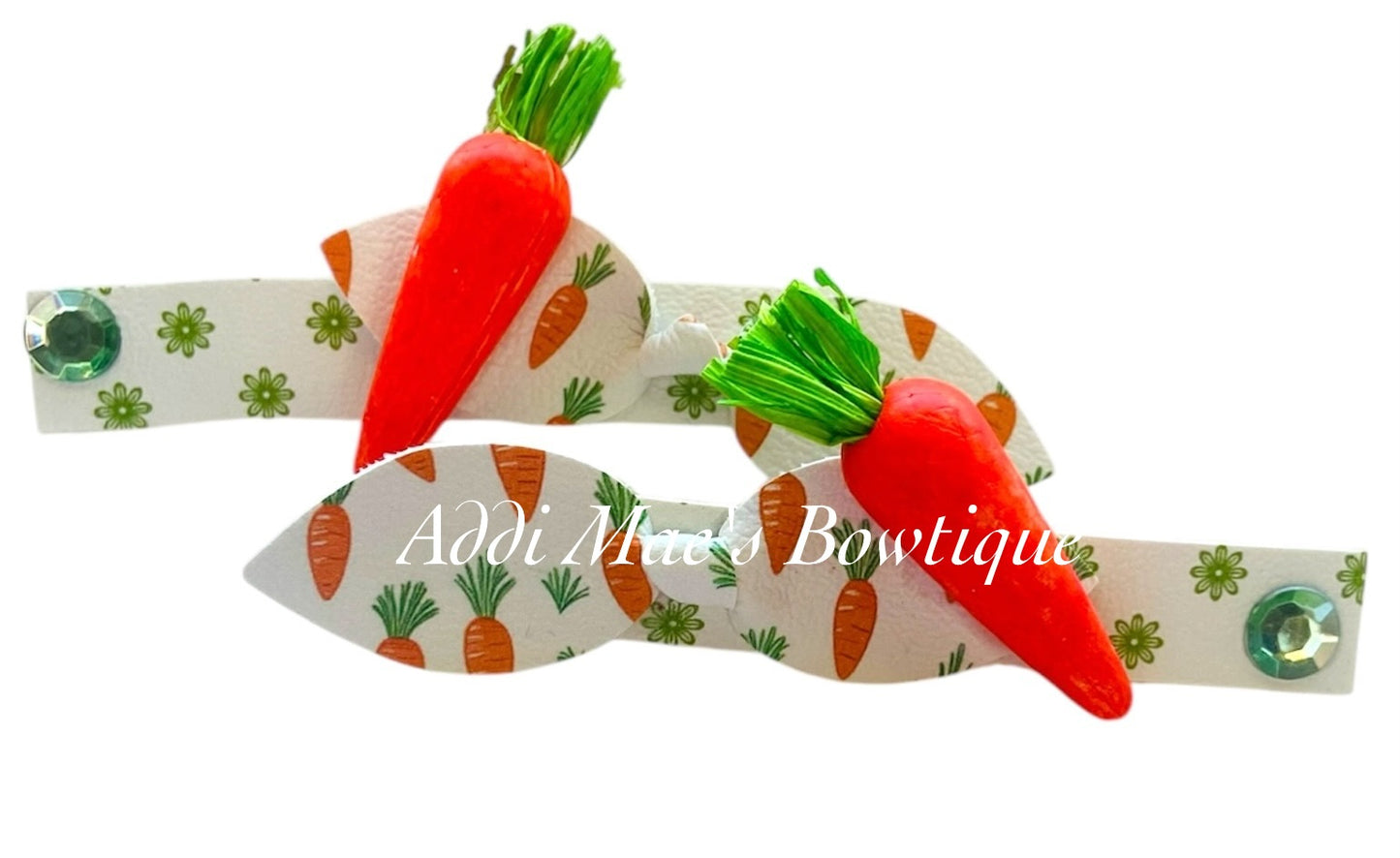 Easter Carrots Mini Top Knot Alligator Clip Set