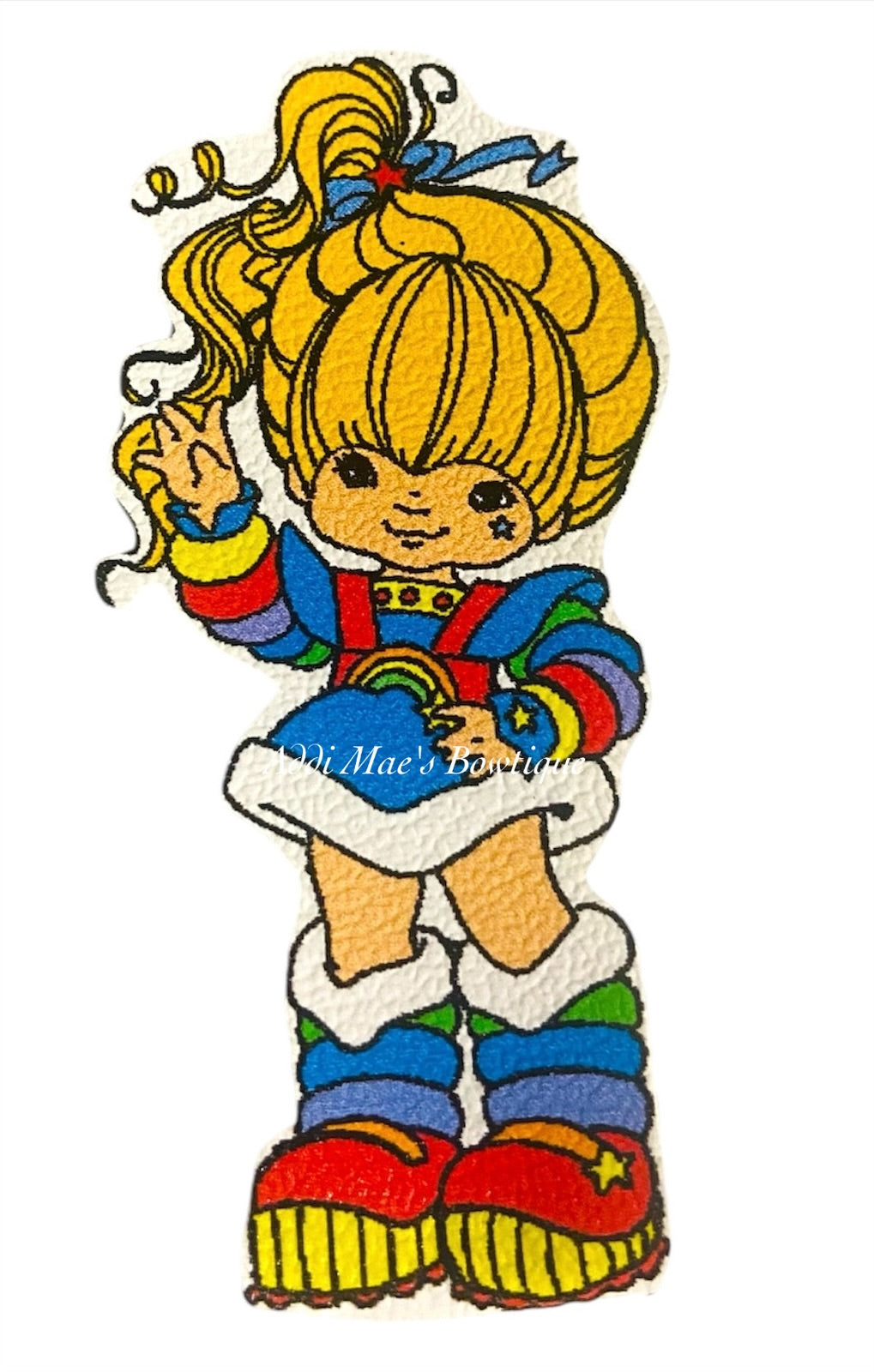 Rainbow 80s Girl Snap Clip