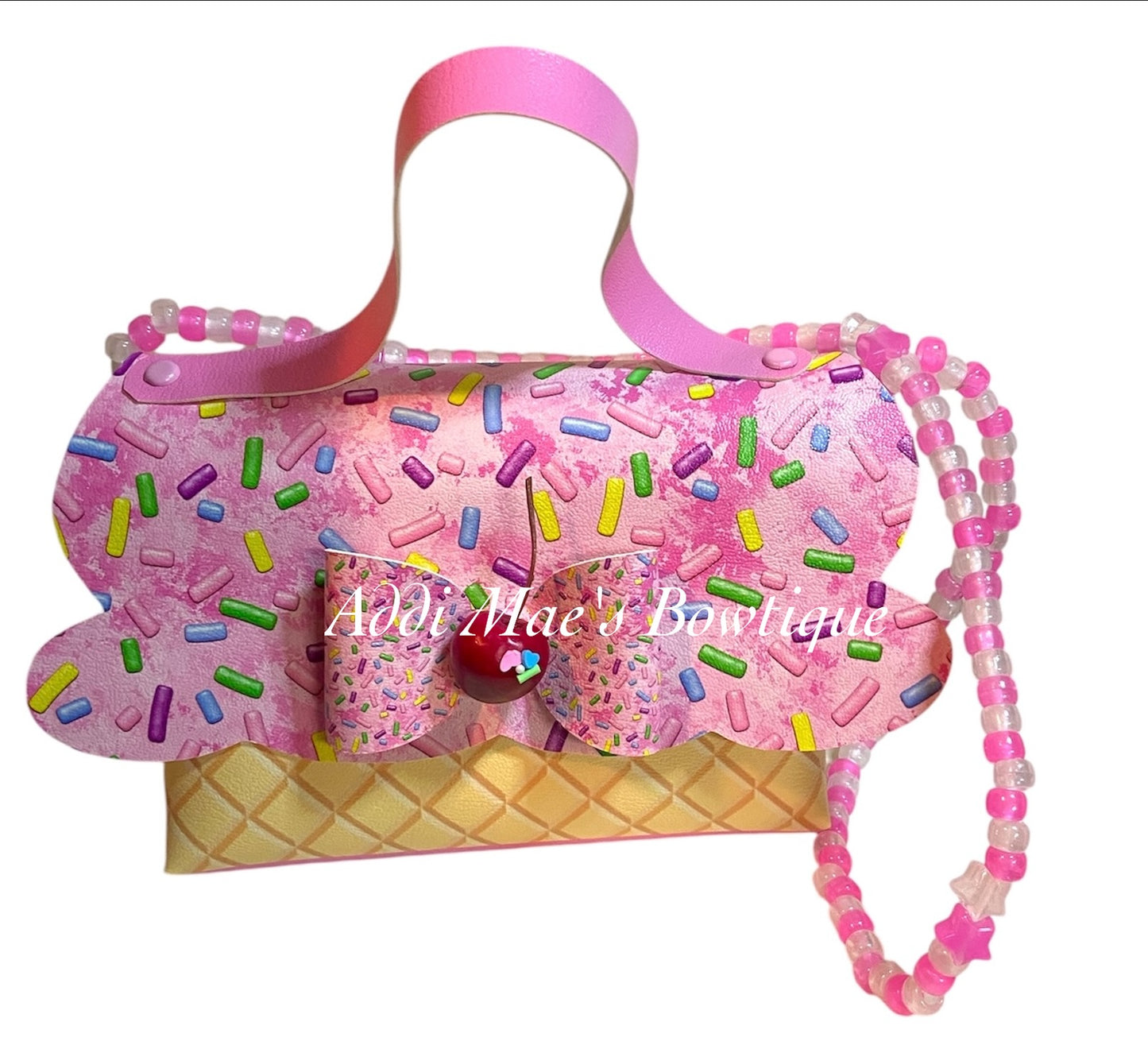 Ice Cream Girls Purse & Bow Set